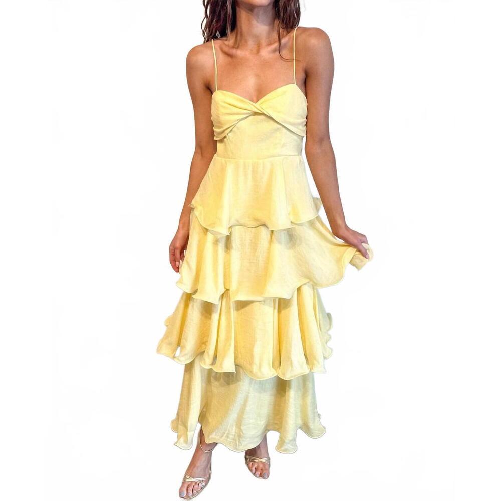 NEW ADELINE spring weather dress in yellow